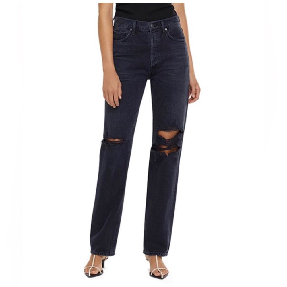AGOLDE Los Angeles Black Distressed Jeans ( 26 ) - Picture 1 of 6